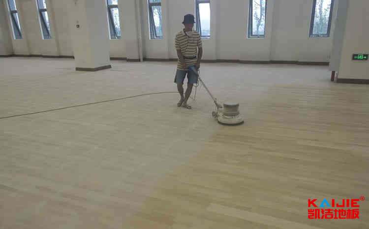 橡膠木NBA籃球場木地板單層龍骨結(jié)構(gòu)