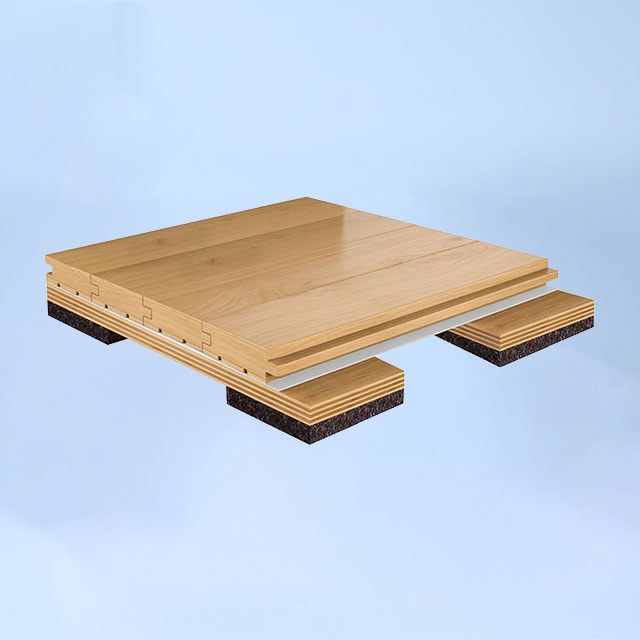 實木運(yùn)動地板板式龍骨結(jié)構(gòu)