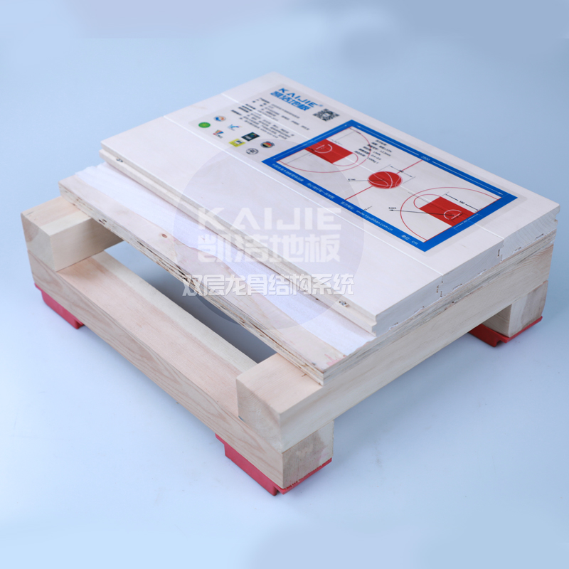 實木運(yùn)動地板雙層龍骨結(jié)構(gòu)