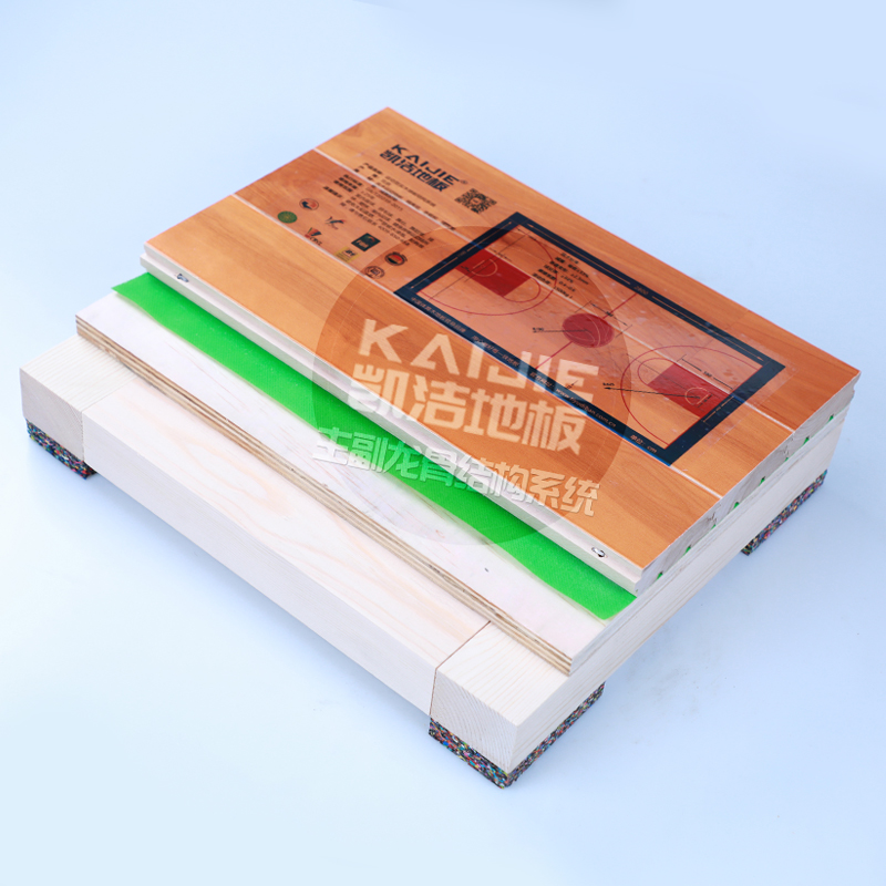 實木運(yùn)動地板主副龍骨結(jié)構(gòu)