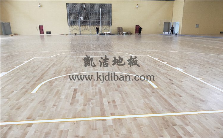 陜西神木第*高級中學(xué)體育館實木運動地板案例——凱潔實木運動地板廠家